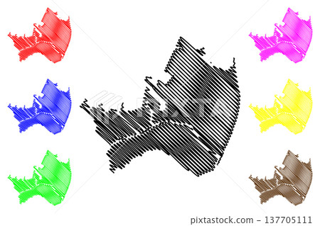 Linhares municipality (Espirito Santo state, Municipalities of Brazil, Federative Republic of Brazil) map vector illustration, scribble sketch Linhares map Linhares municipality (Espirito Santo state, Municipalities of Brazil, Federative Republic of Brazil) map vector illustration, scribble sketch Linhares map 137705111