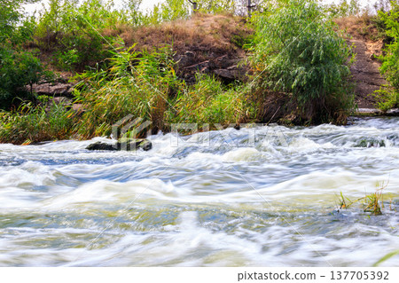 Rapids on the Inhulets river in Kryvyi Rih, Ukraine Rapids on the Inhulets river in Kryvyi Rih, Ukraine 137705392