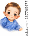 Illustration of a smiling boy 137705477