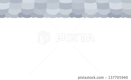 可愛的瓦屋頂插圖素材_16:9 137705940