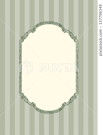 Vintage green set of postcard templates with Baroque and Rococo frames and space for text. Classic frames with hand-drawn swirls. Whimsical Victorian-style striped posters for wedding invitations and Vintage green set of postcard templates with Baroque and Rococo frames and space for text. Classic frames with hand-drawn swirls. Whimsical Victorian-style striped posters for wedding invitations and 137706349