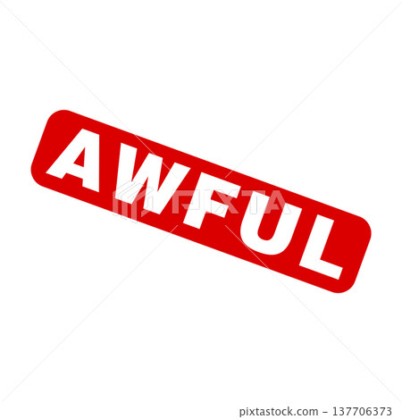 Awful Letter Rubber Stamp Template Design 137706373