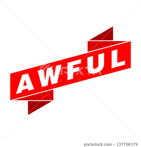 Awful Letter Rubber Stamp Template Design 137706379