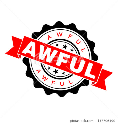 Awful Letter Rubber Stamp Template Design 137706390