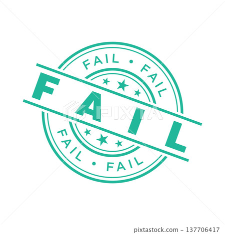 Fail Letter Rubber Stamp Template Design 137706417