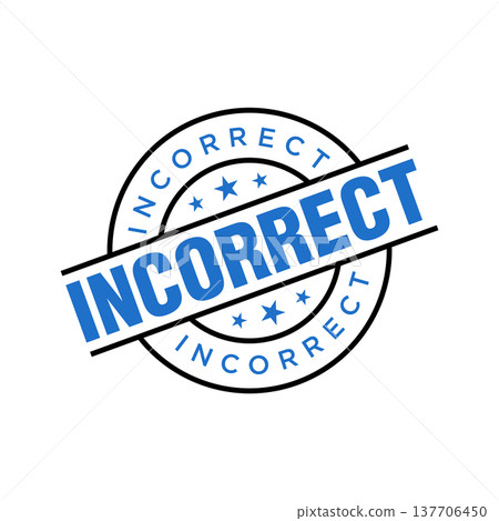 Incorrect Letter Rubber Stamp Template Design Incorrect Letter Rubber Stamp Template Design 137706450