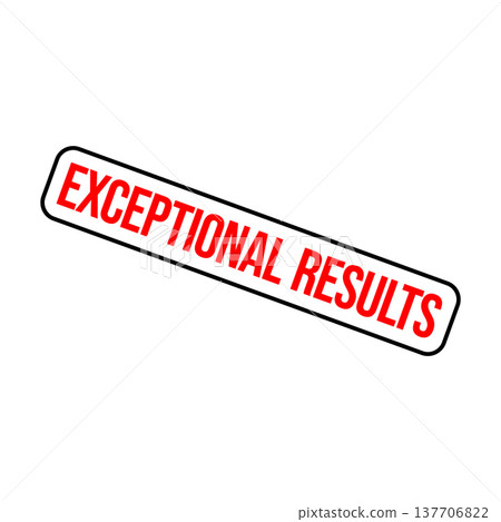 Exceptional Results Letter Rubber Stamp Template 137706822