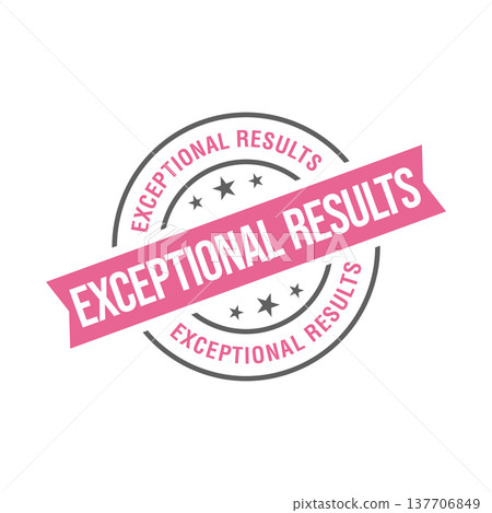 Exceptional Results Letter Rubber Stamp Template 137706849