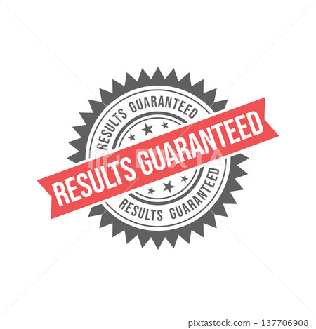 Results Guaranteed Letter Rubber Stamp Template 137706908