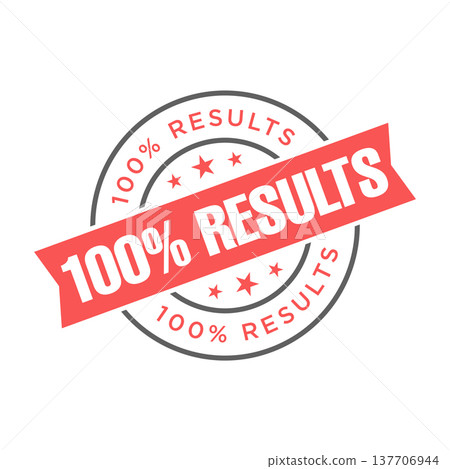 100% Results Letter Rubber Stamp Template 137706944