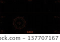 Futuristic Orange HUD Interface with Radar and Data Displays 137707167