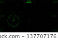 Green Radar HUD Military Interface Black Background 137707176