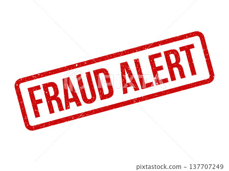 Grungy rectangular stamp featuring the text FRAUD ALERT for security and warning purposes on documents Grungy rectangular stamp featuring the text FRAUD ALERT for security and warning purposes on documents 137707249