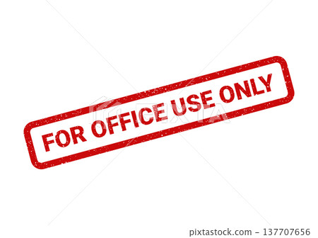 Grungy red rubber stamp with FOR OFFICE USE ONLY text, perfect for marking restricted access documents or internal files Grungy red rubber stamp with FOR OFFICE USE ONLY text, perfect for marking restricted access documents or internal files 137707656