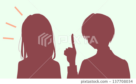 男學生講解,女學生理解的剪影 男學生講解,女學生理解的剪影 137708034