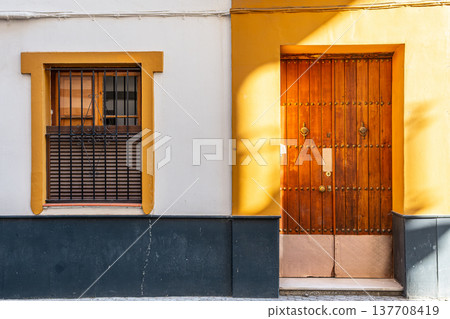 Andalusian Wooden Door 137708419