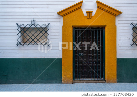 Andalusian Wooden Door 137708420