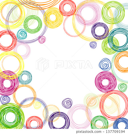 Abstract square background with colored circles Abstract square background with colored circles 137709194