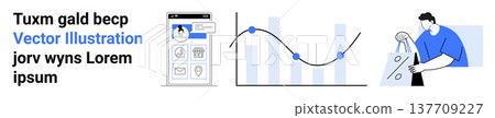 Data analysis, market insights, technology integration, user experience, digital marketing, online transactions. Visual elements include graphs, user profile screens and data visualization. Data Data analysis, market insights, technology integration, user experience, digital marketing, online transactions. Visual elements include graphs, user profile screens and data visualization. Data 137709227