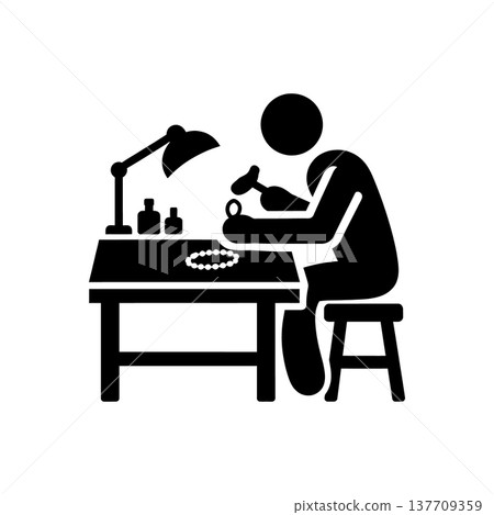 Jewelry Maker Workshop Icon Jewelry Maker Workshop Icon 137709359