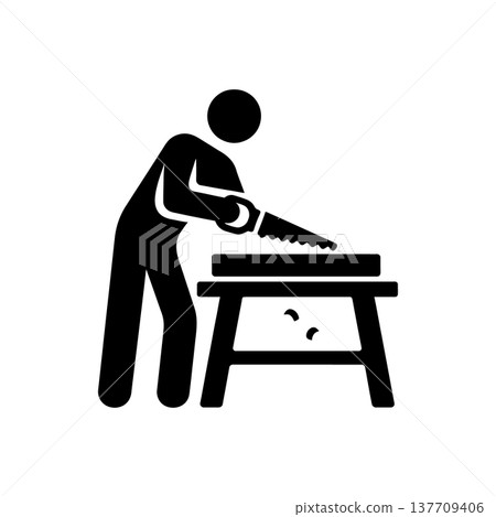 Carpenter Woodworking Artisan Icon Carpenter Woodworking Artisan Icon 137709406