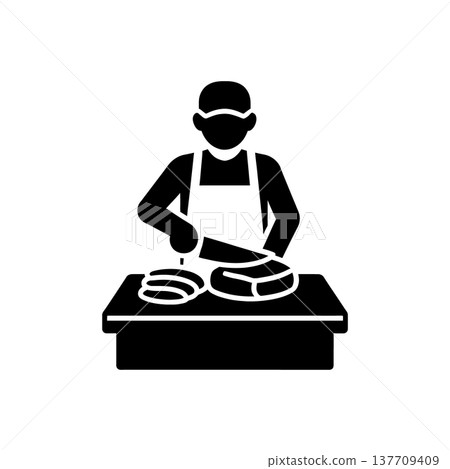 Butcher Meat Processing Specialist Icon 137709409