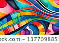 Bright multicolor background with colorful abstract pattern 137709885