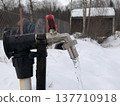 stream of clean drinking water flows from a tap  137710918