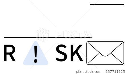 Cybersecurity, data protection, email risks, warning signs, online vulnerability, information security. Exclamation mark with envelope and text. Cybersecurity and data protection concept Cybersecurity, data protection, email risks, warning signs, online vulnerability, information security. Exclamation mark with envelope and text. Cybersecurity and data protection concept 137711625