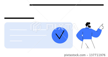 User authentication, identity management, digital verification, online security, workflow approval, technology. Person pointing to a check mark on a document. User authentication and identity User authentication, identity management, digital verification, online security, workflow approval, technology. Person pointing to a check mark on a document. User authentication and identity 137711976