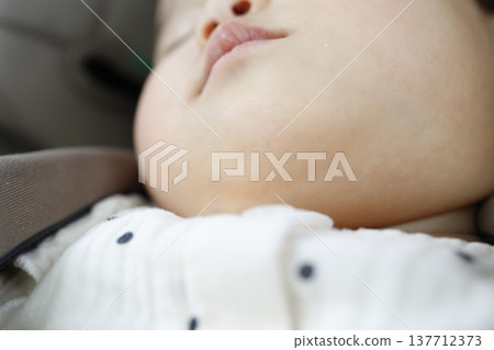 A close-up of the chubby, adorable chin and mouth of a one-year-old. A close-up of the chubby, adorable chin and mouth of a one-year-old. 137712373