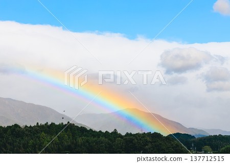 A rainbow on the mountain 137712515