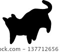 Relaxing cat silhouette 137712656