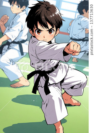 Karate illustration design Karate illustration design 137713630