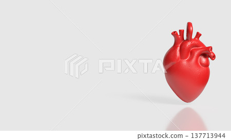 Realistic Red Human Heart Anatomy Medical 3D Model Realistic Red Human Heart Anatomy Medical 3D Model 137713944