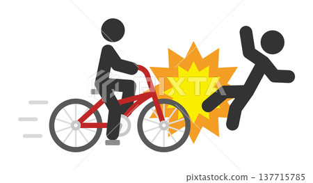 Bicycle and pedestrian accident Bicycle and pedestrian accident 137715785