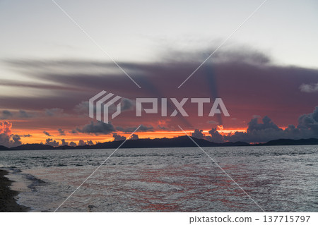 Morning sunburn on Kohama Island 137715797