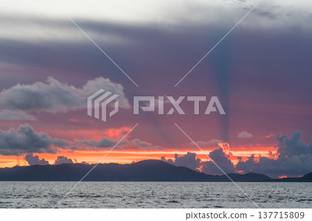 Morning sunburn on Kohama Island 137715809