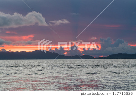 Morning sunburn on Kohama Island 137715826