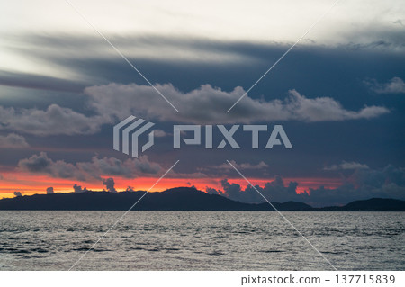 Morning sunburn on Kohama Island 137715839
