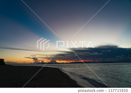 Morning sunburn on Kohama Island 137715850
