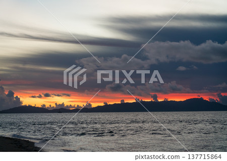 Morning sunburn on Kohama Island 137715864