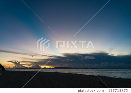 Morning sunburn on Kohama Island 137715875