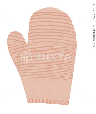 可作為背景的大號粉紅色手套。 137715883