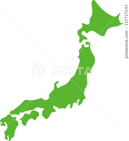 A map of the Japanese archipelago that can be divided into prefectures. A map of the Japanese archipelago that can be divided into prefectures. 137717247