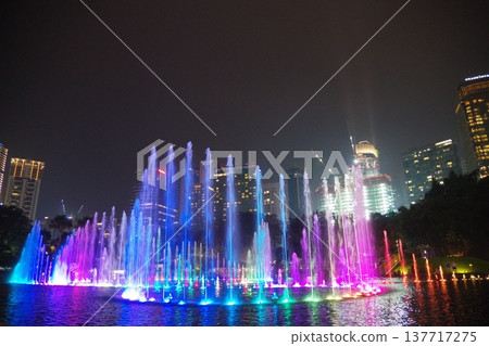 Fountain show at KLCC Park, Kuala Lumpur, Malaysia Fountain show at KLCC Park, Kuala Lumpur, Malaysia 137717275