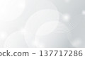 Abstract futuristic white soft shiny light circle shape elements on gray background. Vector illustration 137717286