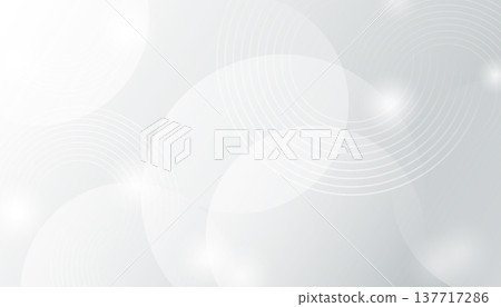 Abstract futuristic white soft shiny light circle shape elements on gray background. Vector illustration 137717286