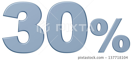 3D Material_Numbers_30%_Metallic_Silver 3D Material_Numbers_30%_Metallic_Silver 137718104