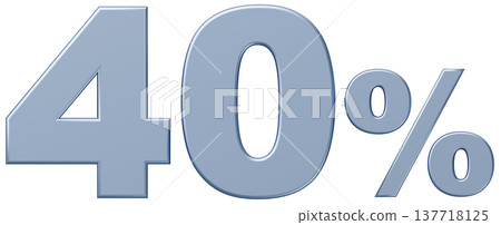 3D Material_Numbers_40%_Metallic_Silver 3D Material_Numbers_40%_Metallic_Silver 137718125